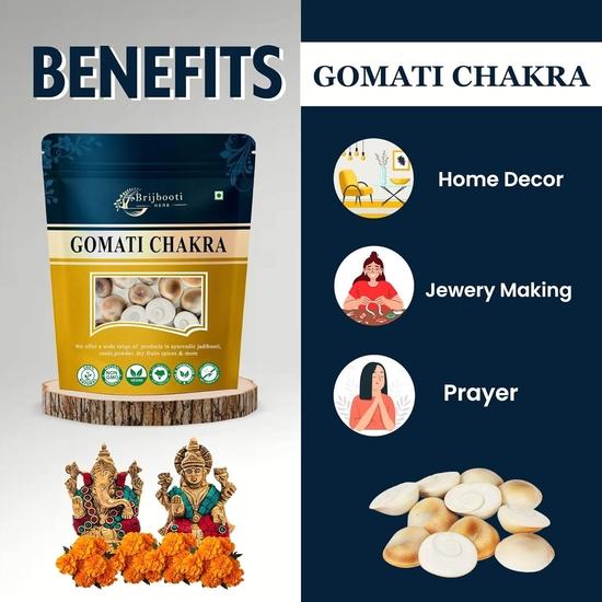 BrijBooti Gomati Chakra 51 Pieces - Stoneware Gomti Chakra - Sudarshan Chakra - Natural Gomti Chakra
