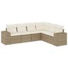VidaXL Salon de Jardin avec Coussins 6 pcs, Canapés de Terrasse, Ensemble de Meubles de Patio, Mobilier d'Extérieur, Beige 3222607