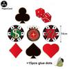 Casino Party Supplies for Men/Adults Poker Paper Plates Cups Napkins Straws for Poker Night Las Vegas Party Decorations