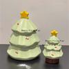 1pc Ceramic Cartoon Christmas Tree Tissue Box Christmas Tree Toothpick Jar Christmas Decoration Ceramic Home Decorations