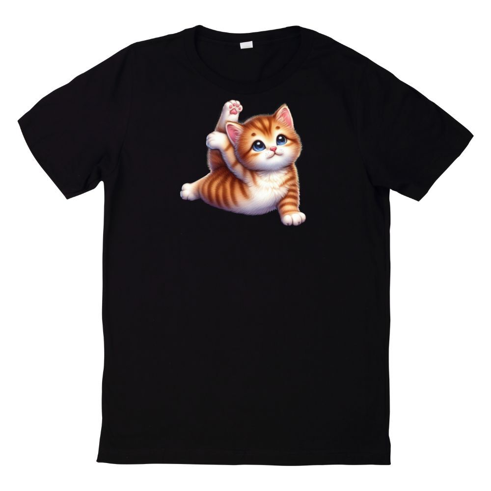 T-Shirt Lustiges Katzen Yoga Aquarell MotivWird in neuem Fenster oder Tab geöffnet