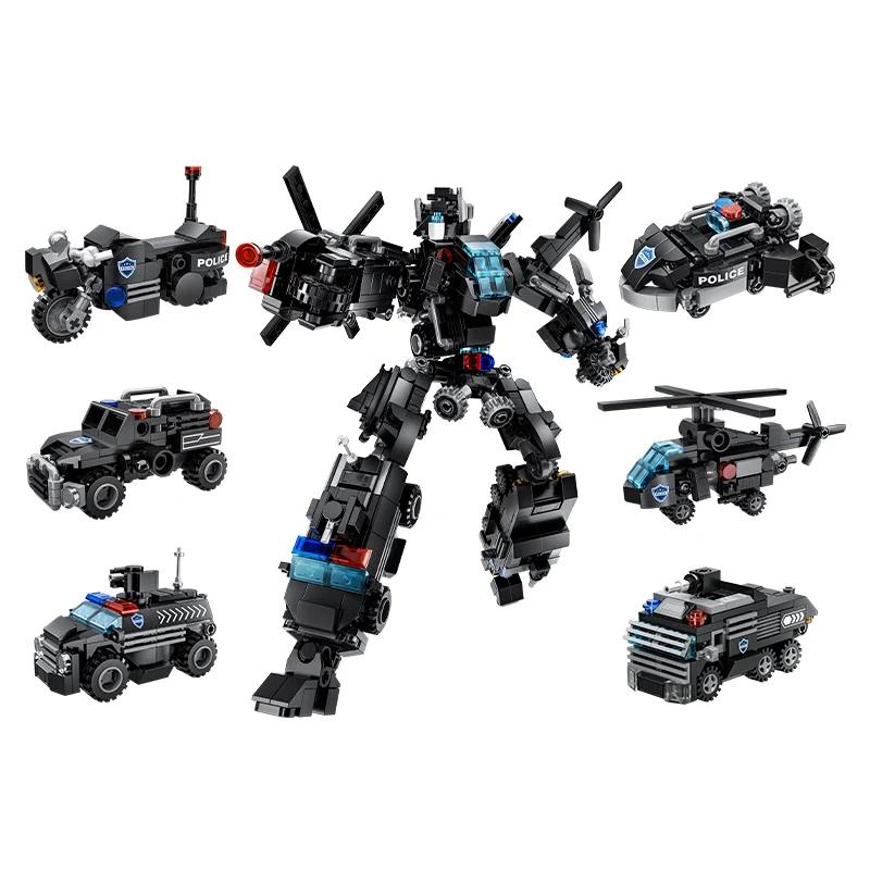 

TOYLINX 691PCS Cool Puzzle Transformation Bricks Mecha Building Blocks Education Toys Birthday Gifts Christmas Gifts for Kids