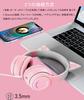 Bluetooth 5.1 Cat Ear Headphones, Wireless Headphones with LED, Sparkling, Rainbow Color Transformation, Bluetooth 5.1 Wireless, Microphone,