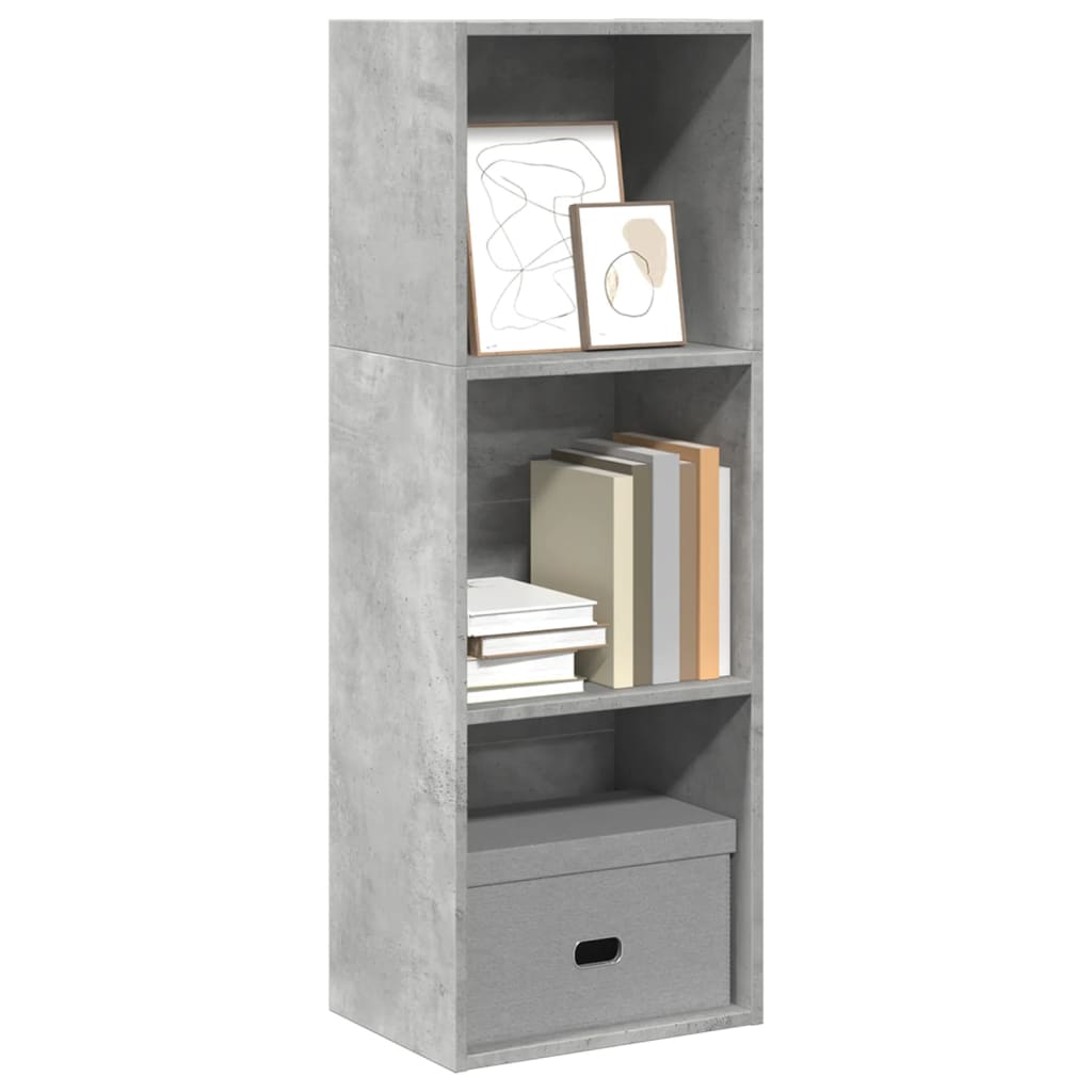 Bookshelf Concrete Grey 40 x 30 x 114 cm Engineered Wood