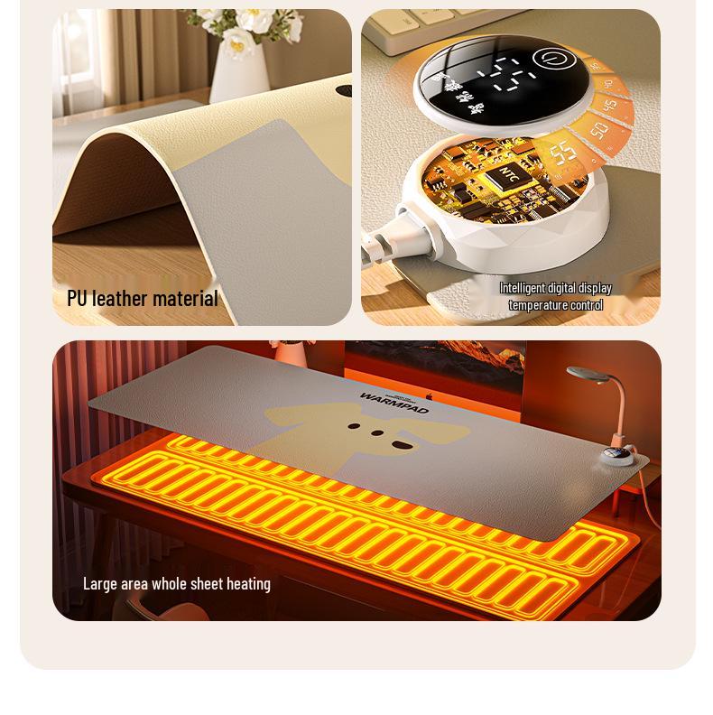 Electric Heated Mouse Pad - Winter Warm Desk Mat for Office and Study