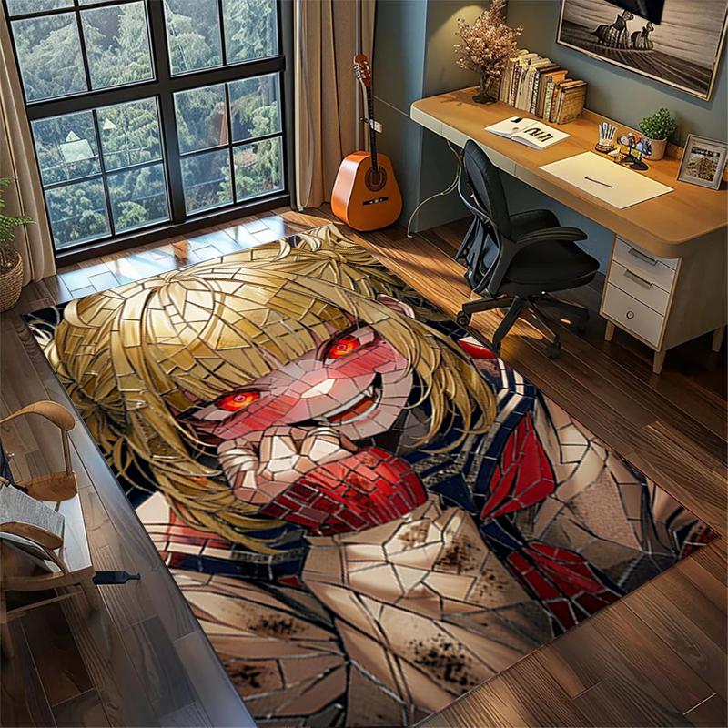 Washable Non Slip My Hero Academia Rug Large Area Floor Mat Gamer Room Bedroom Decor