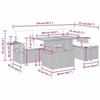 VidaXL Garden Lounge Set 6 Pcs with Grey Cushions Wicker 3327141