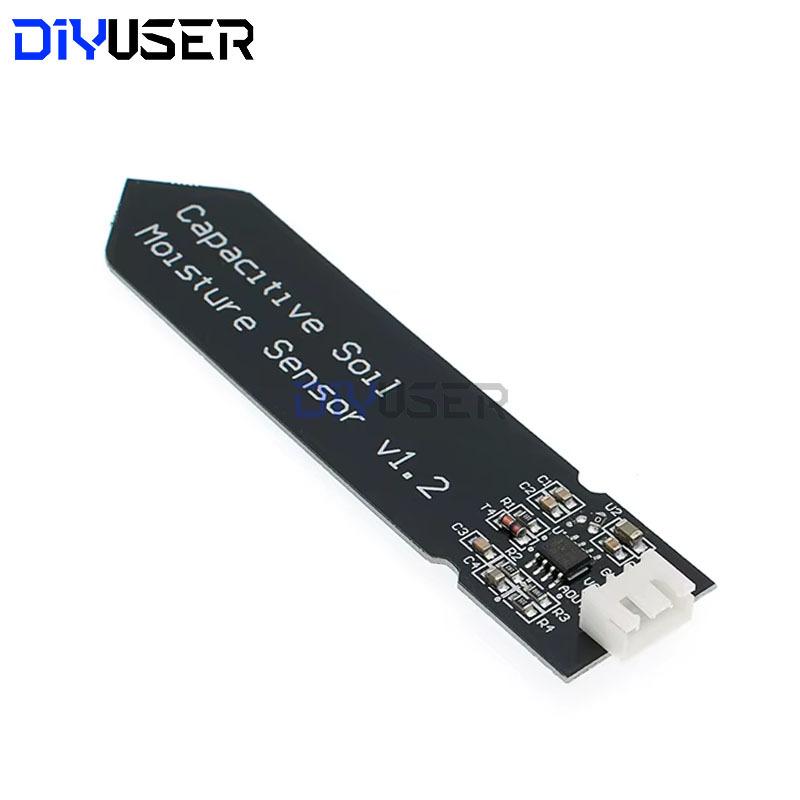 DIYUSER Capacitive soil moisture sensor Corrosion Resistant wide voltage wire Analog Capacitive Soil Moisture Sensor V1.2