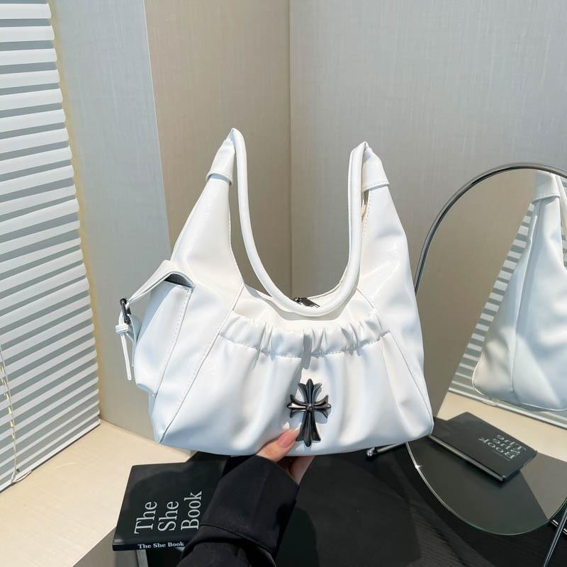 Niche retro Spice Girl armpit bag women's summer new high-value shoulder bag pleated dumpling bag