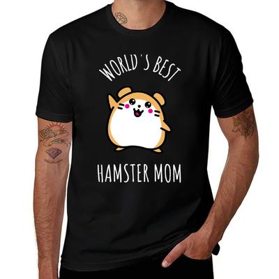Hamster hamster annesi Tişört İş Kısa Kollu Pamuklu Üst