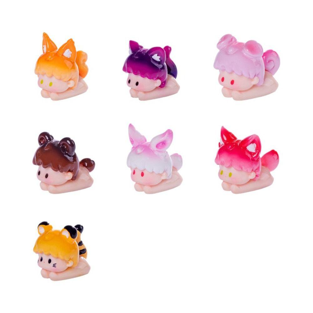 Cartoon Style Miniature Animal Figurine Modern Design Mini Animal Model  Fairy Garden