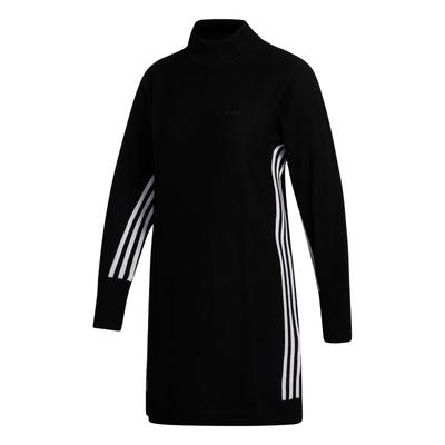 CN SW Dress Golf Stand Collar Sports Warm Long Sleeve Dress Women Dress Black FS6368