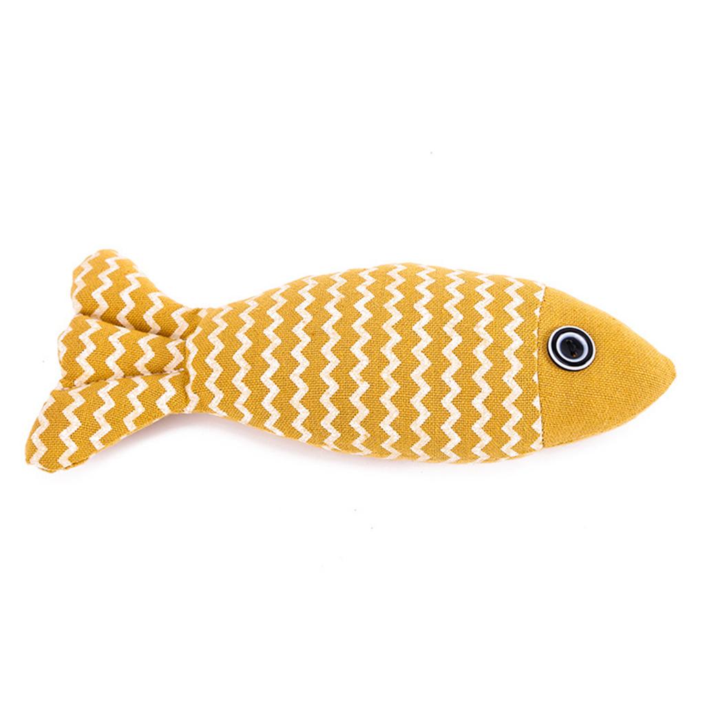 Burlap Fish Catnip Cat Toy Bite Resistant Attract Attention Multifunction Catnip Cat Toys for Cat