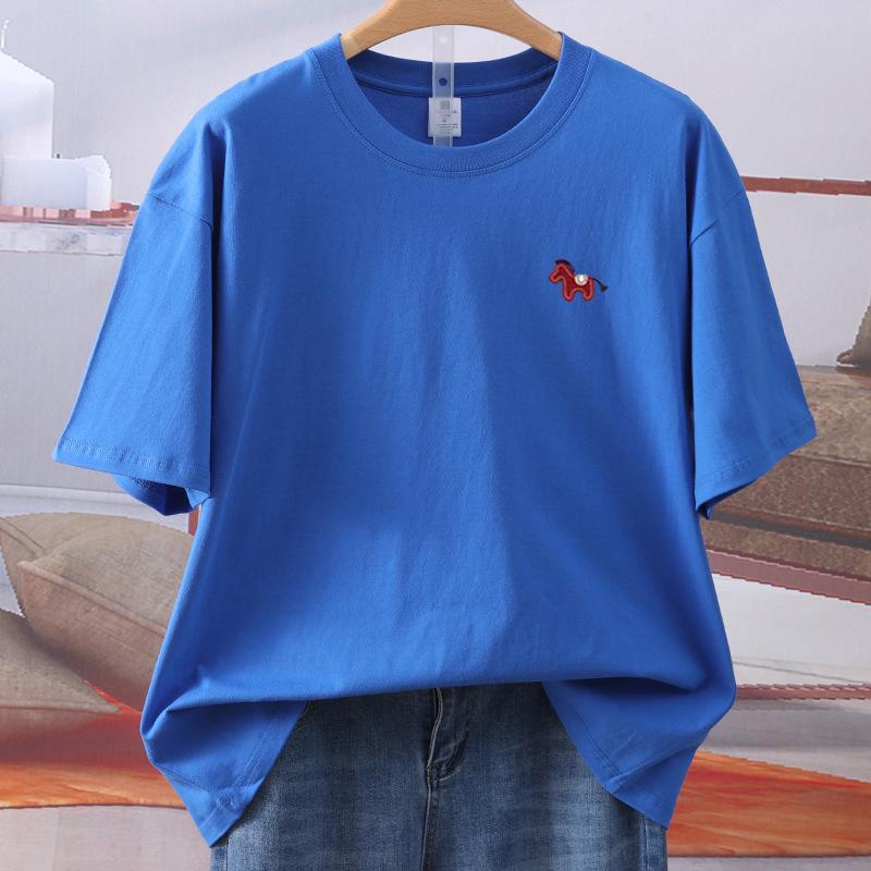 2026 Year of the Horse Embroidered Cotton Unisex Short Sleeve Tee