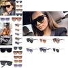 Vintage Oversized Women Sunglasses With Flat Top Large Shield And Uv400 Defense