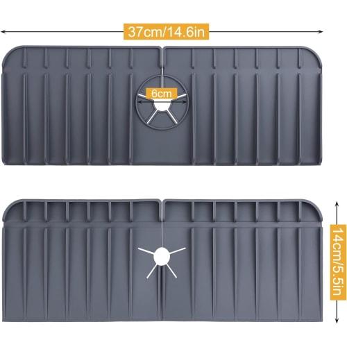 PXLAATY Kitchen Faucet Draining Mat, Bathroom Faucet Draining Mat, Sink Splash Guard, Silicone Drying Mat, Quick-Drying, Non-Slip, Easy To Clean, Stai