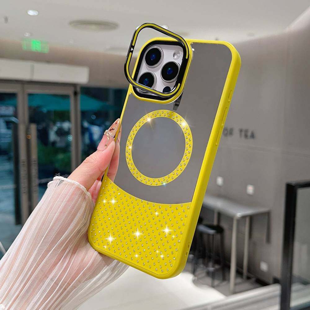 Husă oglindă pentru Samsung Galaxy S23 Ultra/ S23/ S22 Plus/ S21/ S21+ MagSafe Magnetic Fashion Machiaj Culoare Bomboană Sclipici Husă Telefon cu Suport