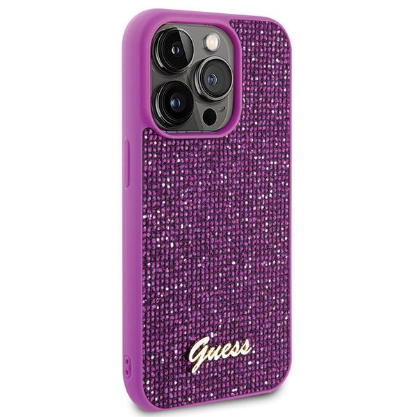 Guess Guhcp15Lpmsdgsf Iphone 15 Pro 6.1 Fuksja/Fuschia Hardcase Disco Metal Script