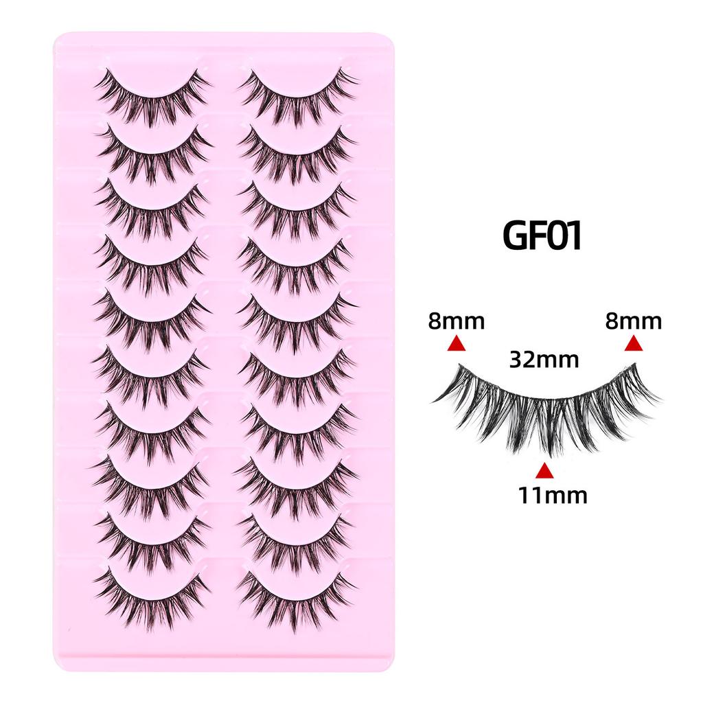 Whole One-piece False Eyelashes Hard Stems Natural Thick COS Thai Makeup Little Devil Daily 2026