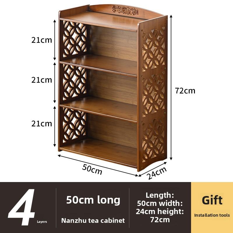 Mehrschichtiger wandbündiger Wohnzimmer-Teeschrank Haushalts-Niedertisch Aufbewahrungseinheit Chinesisches Fenster Nische Sideboard