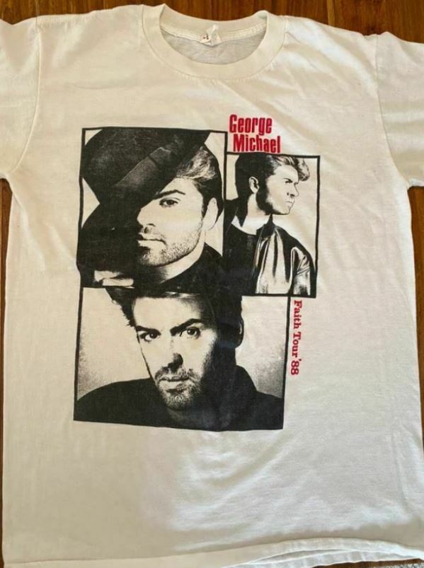 George Michael Faith Tour 88 Concert Vtg classic T shirt white S