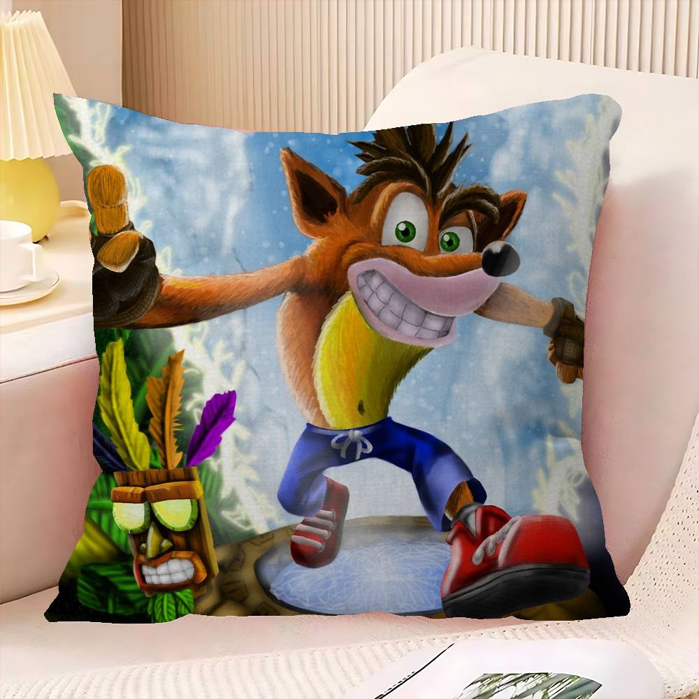 

Відеоігри C-Crash B-Bandicoot Наволочки Домашня постільна білизна Декоративна наволочка Весільна Суперм яка наволочка 55cmx55cm