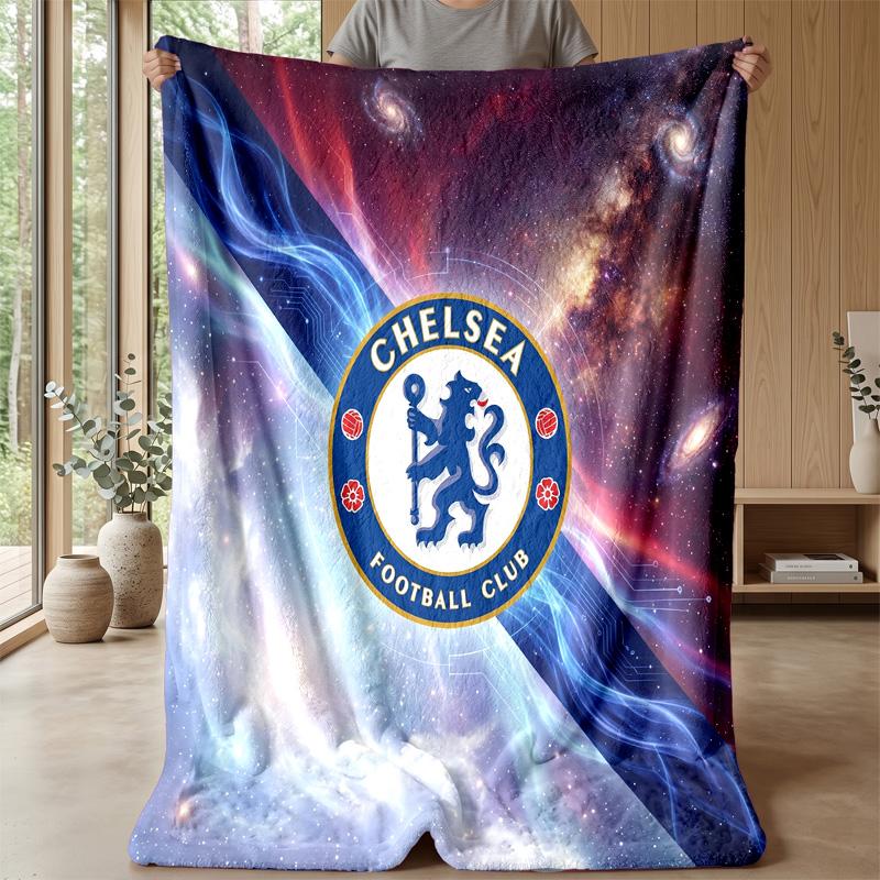 Chelsea FC Theme blanket Soft Flannel Blanket Plush Throw Blanket Cozy Sofa Bed Blanket for Home Decor