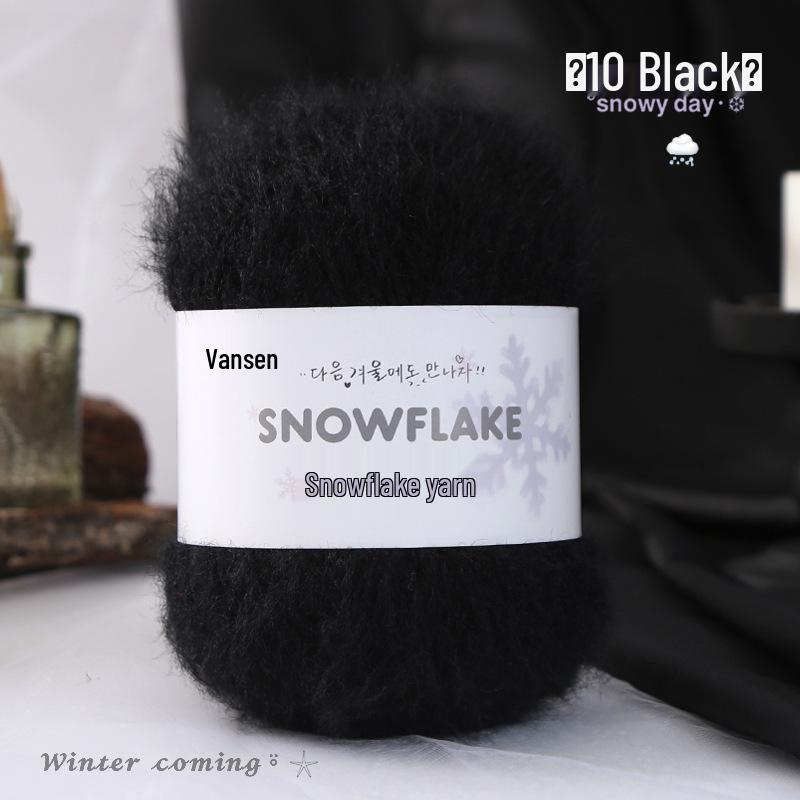 Fil de Laine Velours Neige Mélangé 3mm pour Projets de Tricot et Crochet en Gaze Flocon de Neige DIY