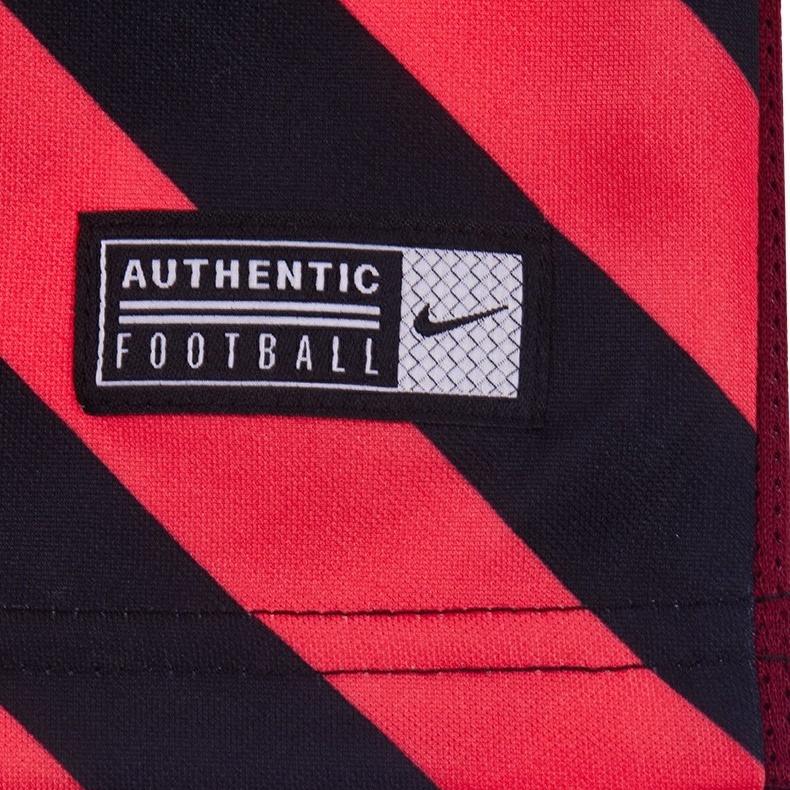 Nike Color Block Round Neck Comfortable Casual Short Sleeve Soccer Shirt Unisex Tops Black Red CI7995-666