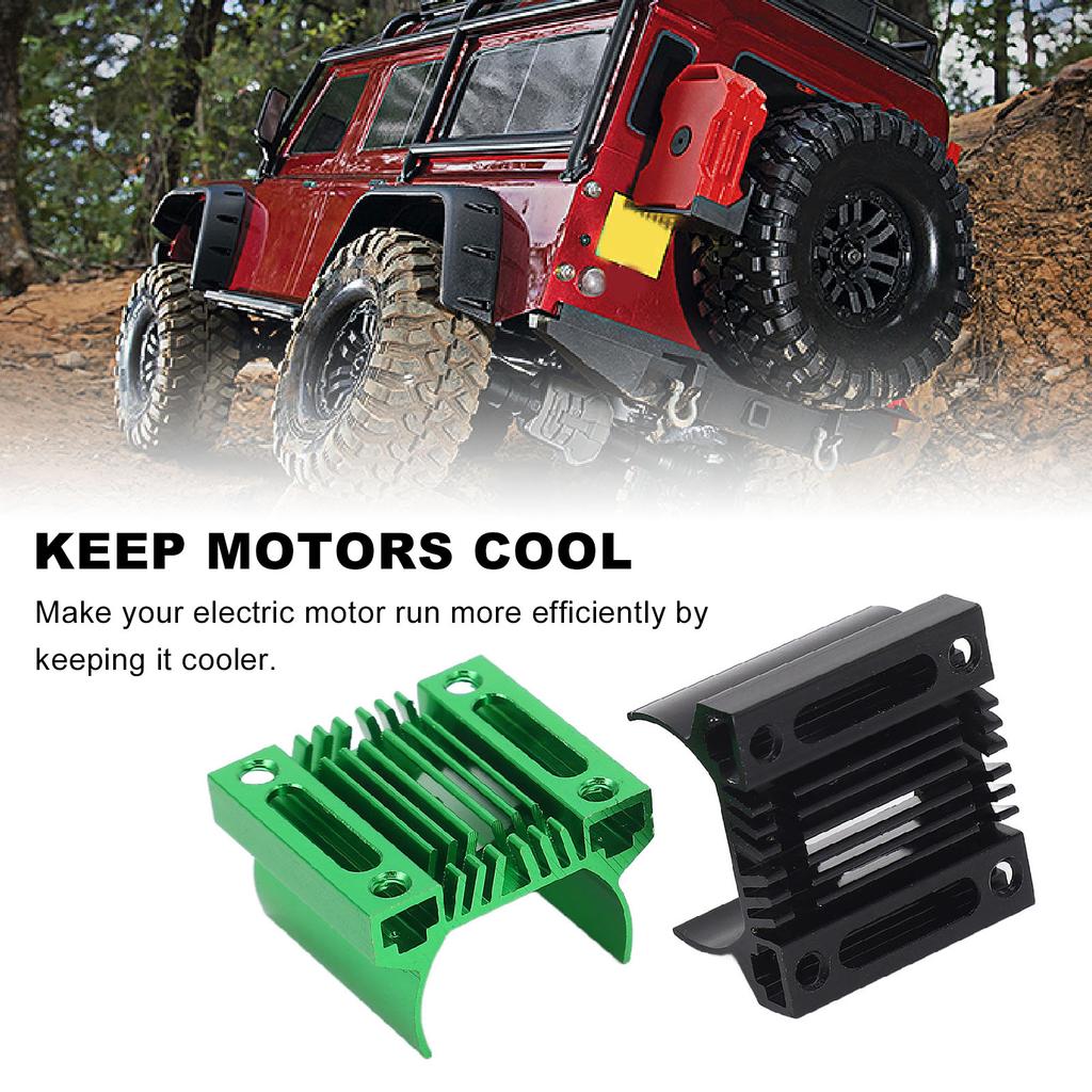 2pcs 180 Brushed Electric Motor Heat Sink Aluminum Alloy RC Electric Motor Heat Sink for Traxxas TRX4M 1/18 RC Car Truck