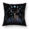 Vikama Moon Phases & Magical Creatures Pillow Covers Pattern Cushion Cover Suitable For Sofa Bedroom Car Pillow Cover Decor