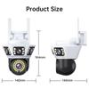 LS VISION 6K Outdoor WiFi Video Surveillance Camera 12MP Four-lens Three-screen AI Human Body Detection Bidirectional Voice IP Camera CCTV
