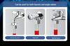 Tubo di ingresso dell'acqua per lavatrice automatica in acciaio inossidabile anti-sgancio, filettatura estesa a 4 punti, resistente al gelo