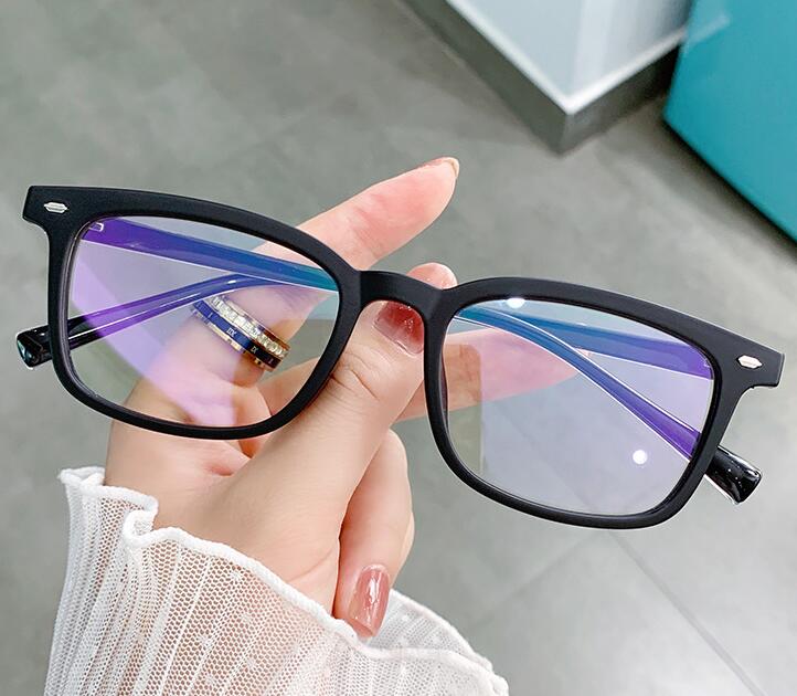 Clear Frame Small Rectangle Blue Light Blocking Glasses for Women Men Myopia Computer Eyewear Transparent Optics