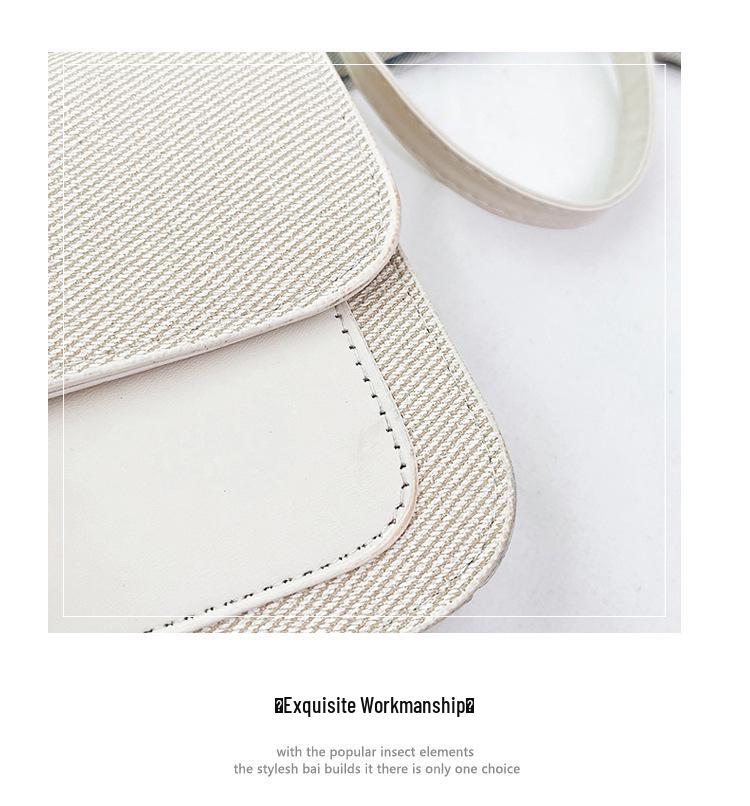 2025 Summer Retro Textured Color Block Square Crossbody Bag for Women