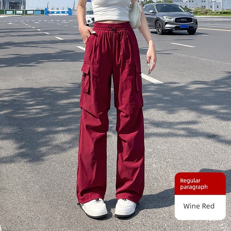 

Purple Cargo Pants Women s 2025 New Arrival Summer Thin Quick-Drying Cool Wind American Outdoor Casual Sports Tactical Pants Wine red-regular [summer]] 3XL