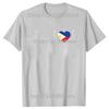 Lustiger philippinischer Herzschlag Ich liebe Philippinen Flagge Herz T-Shirts Herren Mode Lässiges T-Shirt 100% Baumwolle Lockeres Oversize T-Shirt