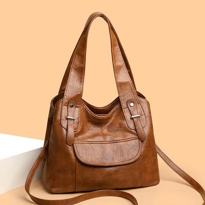 Handtasche aus weichem Leder mit großer Kapazität, neuer Stil, modische Damen-Freizeit-Schultertasche, Tragetasche