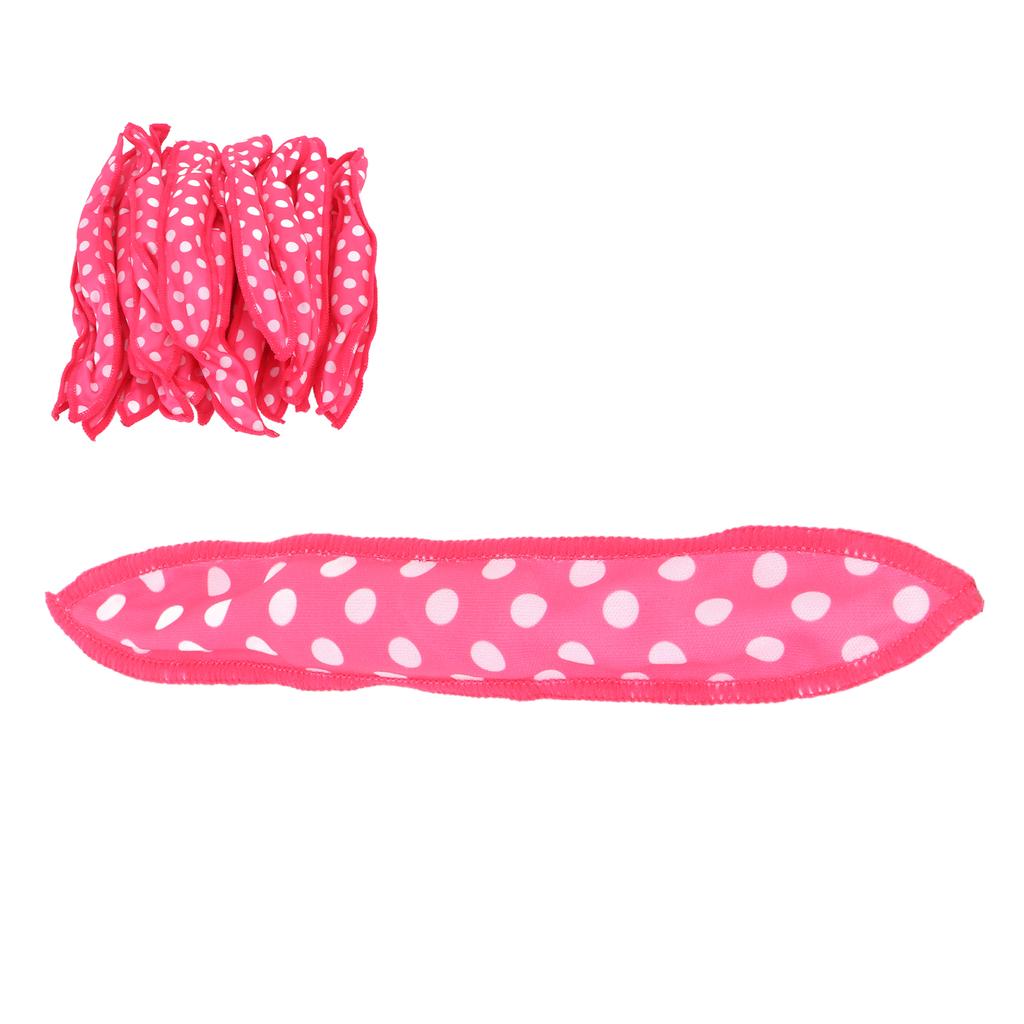 20pcs Heatless Hair Curler Soft Folding DIY Sponge Hair Styling Rollers for Sleeping Rose Red