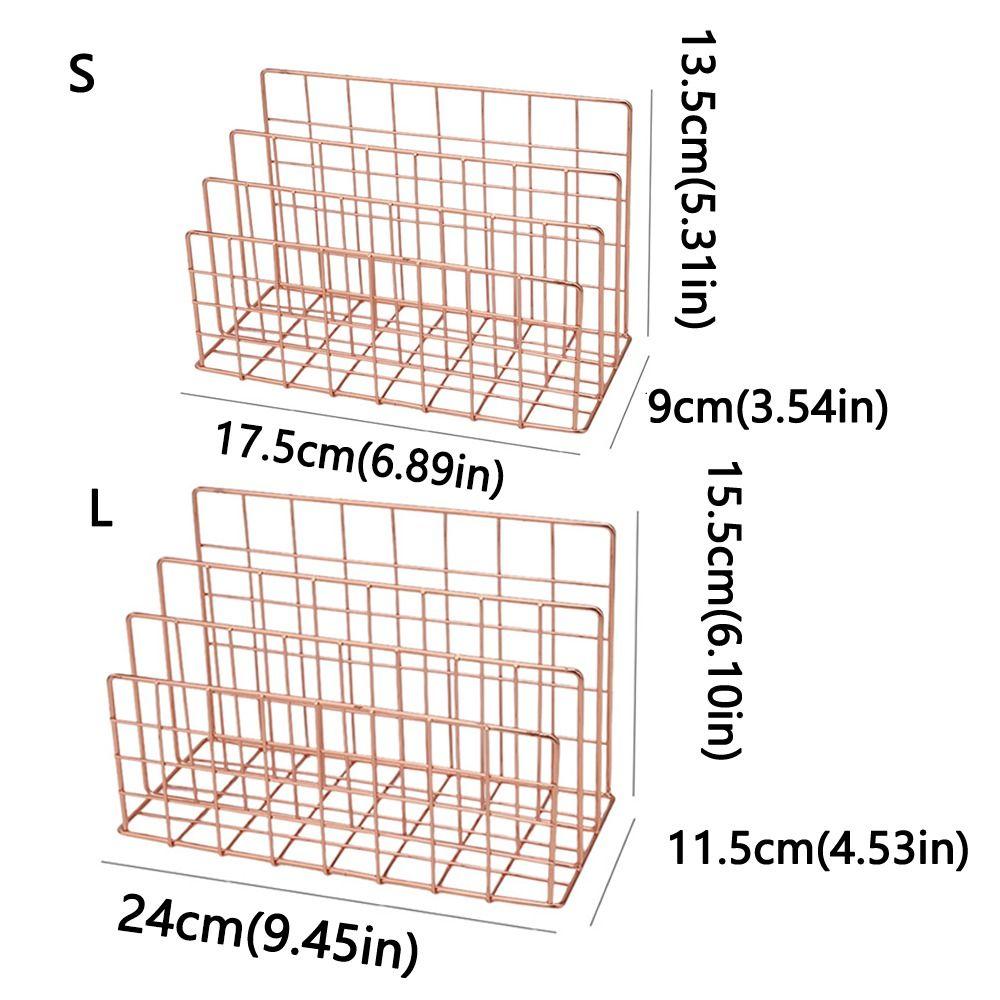 Metal Book Record Holder Durable Document Storage Shelf File Sorter Organizer  Desk Accessories