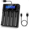 18650 Battery Charger LCD Display Universal Smart Charger for Rechargeable Batteries 18650/6650/18490/17670/17500/16340