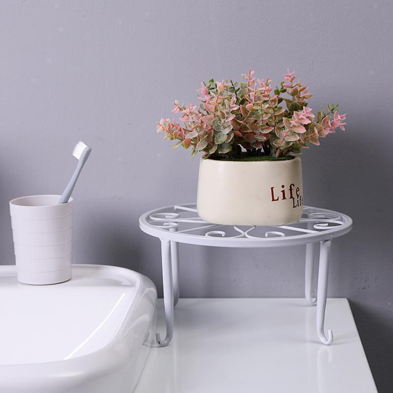 Floor-Standing Wrought Iron Flower Stand for Living Room, Balcony, or Outdoor Use - Cream Style Succulent Storage Rack.