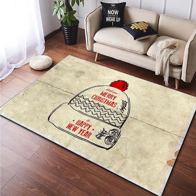 Christmas New Year Gift HD Printing Area Carpet, Living Room Sofa Decorative Carpet, Anti-skid Mat, Alfombras Direct Shipment