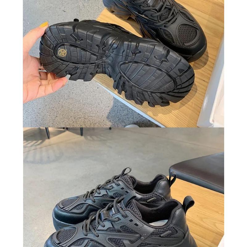 Chaussures de Sport Décontractées Polyvalentes à Maille Respirante pour Femmes à Semelle Épaisse