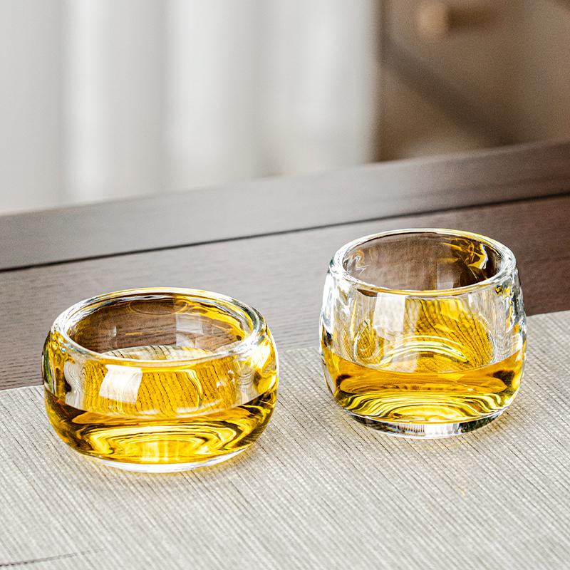 80ml Elegant Tea Mug High End Glass Cup Classic Heat-resistant Water Cup Small Wine Glass Drinking Glasses Household Accessories