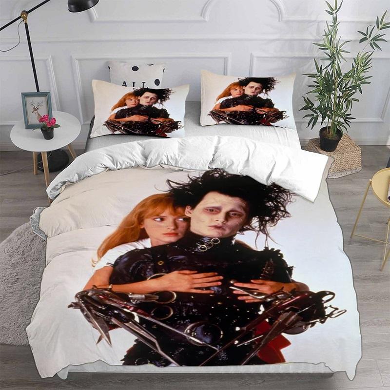 Edward Scissorhand’s Bedding Sets Comforter Quilt Bed Cover Duvet Cover Pillow Case 2-3 Pieces Sets Kids Adult Size