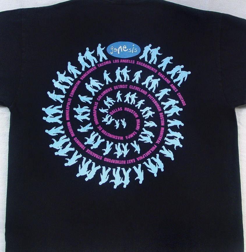 Vtg 92 Tour T Shirt L GENESIS PHIL COLLINS 80s rock peter gabriel Unisex T-Shirt XL