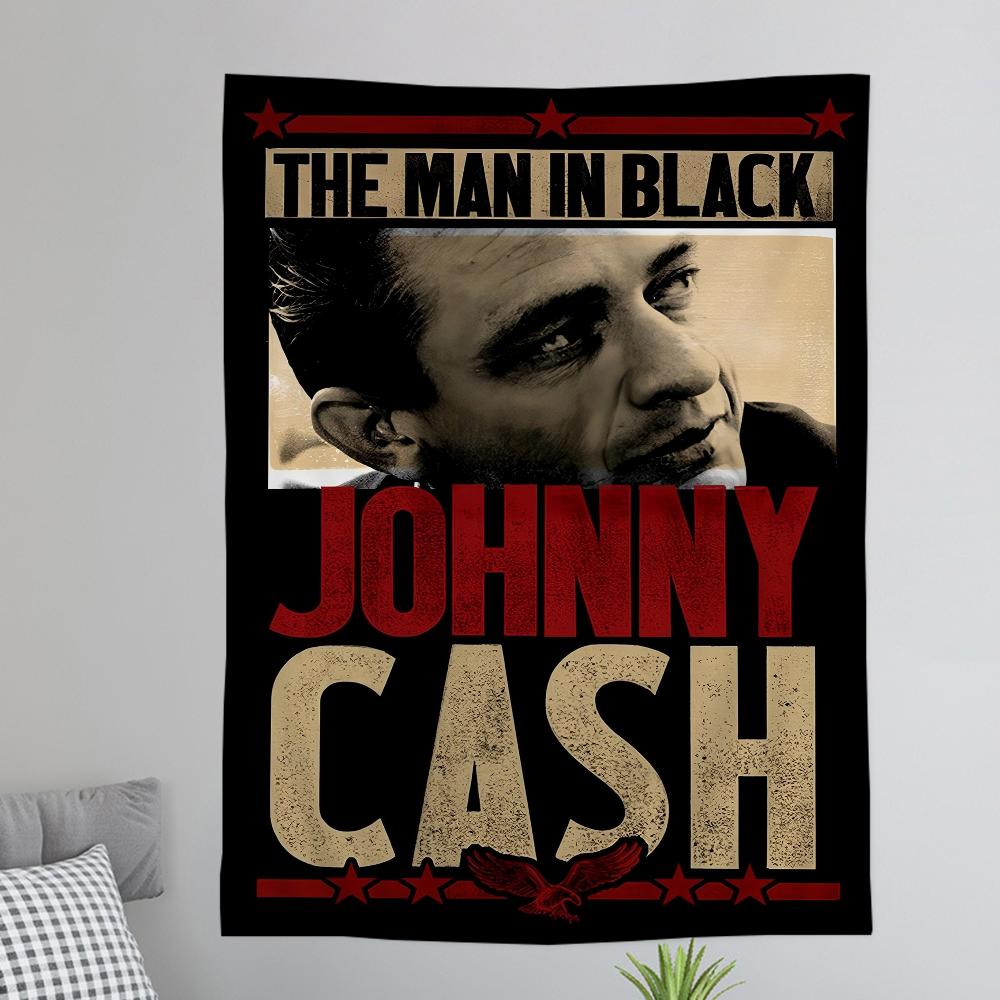 Berühmter JJohnny Cash Gitarrist Hippie Wandbehang Wandteppiche für Wohnzimmer Zuhause Studentenwohnheim Dekor Kunst Heimdekoration