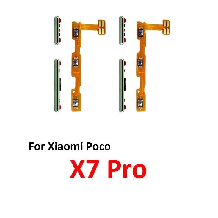 For Xiaomi Poco X7 Pro Phone Power Volume Button On Off Up Down External Side Key Internal Flex Cable Repair Parts Black Green 5