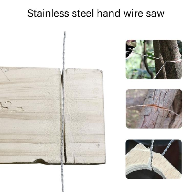 Emergency Steel Wire Handsaw Twin Pack Outdoor Cutting Tool For Campfires Preparation And Trail Maintenance